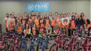 Home Depot employees with bikes